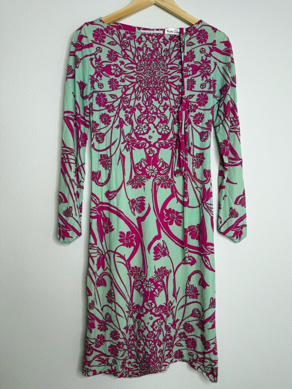 Vintage EMILIO PUCCI Signed Silk Shift Dress w/ belt Sold By Ruth Chagnon 44= 8